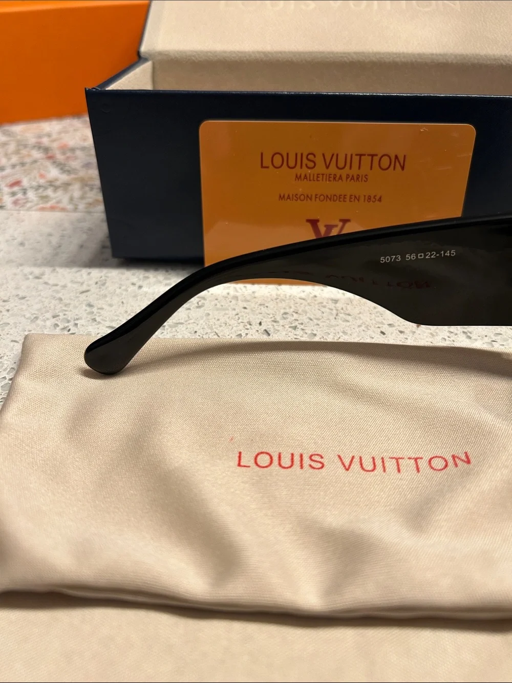 Louis Vuitton Black Oversized Square Sunglasses